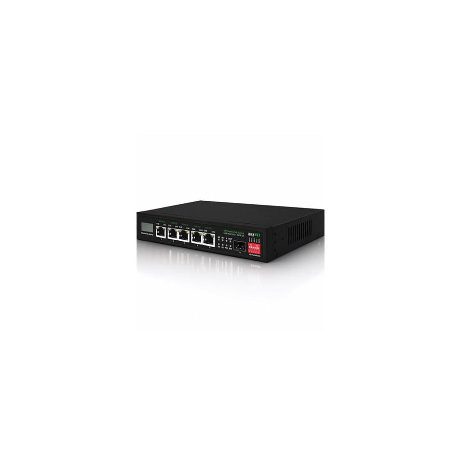 DuxNet 5-Port GbE Solar PoE Unmanaged Switch with 1x SFP port DUX106SPS5A_LED