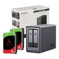 UGreen NASync DXP2800 2-Bay NAS with Seagate Ironwolf NAS 8TB SATA Hard Drive Bundle DXP2800-8TB