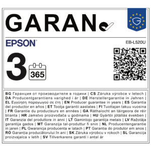 Epson 5200lm WUXGA 1920x1200 16:10 Laser 2USB 2VGA 2HDMI RS-232C LAN WiFiOptional MiracastOptional NoBag White Install