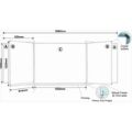 Parrot Educational Board Magnetic Whiteboard 1220x910mm Lines 1 Side Swing Leaf Option B ED4168