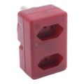 Ellies 2 Way High Surge Adaptor 2x16A Red ELL-8502-RD