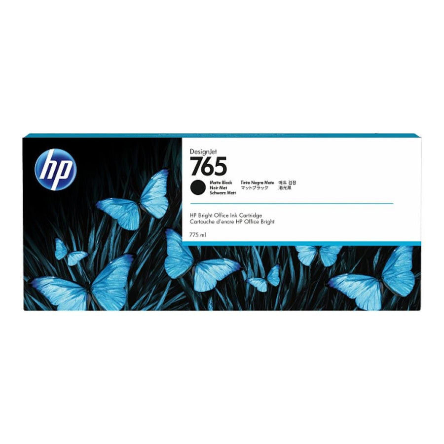HP 765 DesignJet Matte Black Standard Yield Ink Cartridge Original F9J55A Single-pack