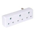 Ellies 3-Way 3-Pin Adaptor White FEA3X16
