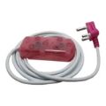 Ellies 3m 2-Way Light Duty Coloured Extension Lead FEE2X/3CR