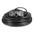 Ellies 10m Side by Side Heavy Duty Extension Lead Black FEHBW2X/10B