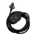 Ellies 3m Back to Back Heavy Duty Extension Lead Black FEHBW2X/3BJ
