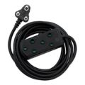 Ellies 5m Side by Side Heavy Duty Extension Lead Black FEHBW2X/5B