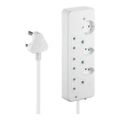 Ellies 6-Way Basic Multiplug White FEM6A