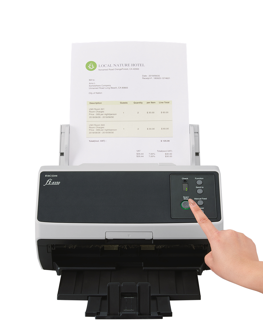 Ricoh fi-8150 A4 50ppm/100ipm Duplex ADF USB3.2 LED Workgroup Desktop Scanner -please purchase clover cable - Image 2