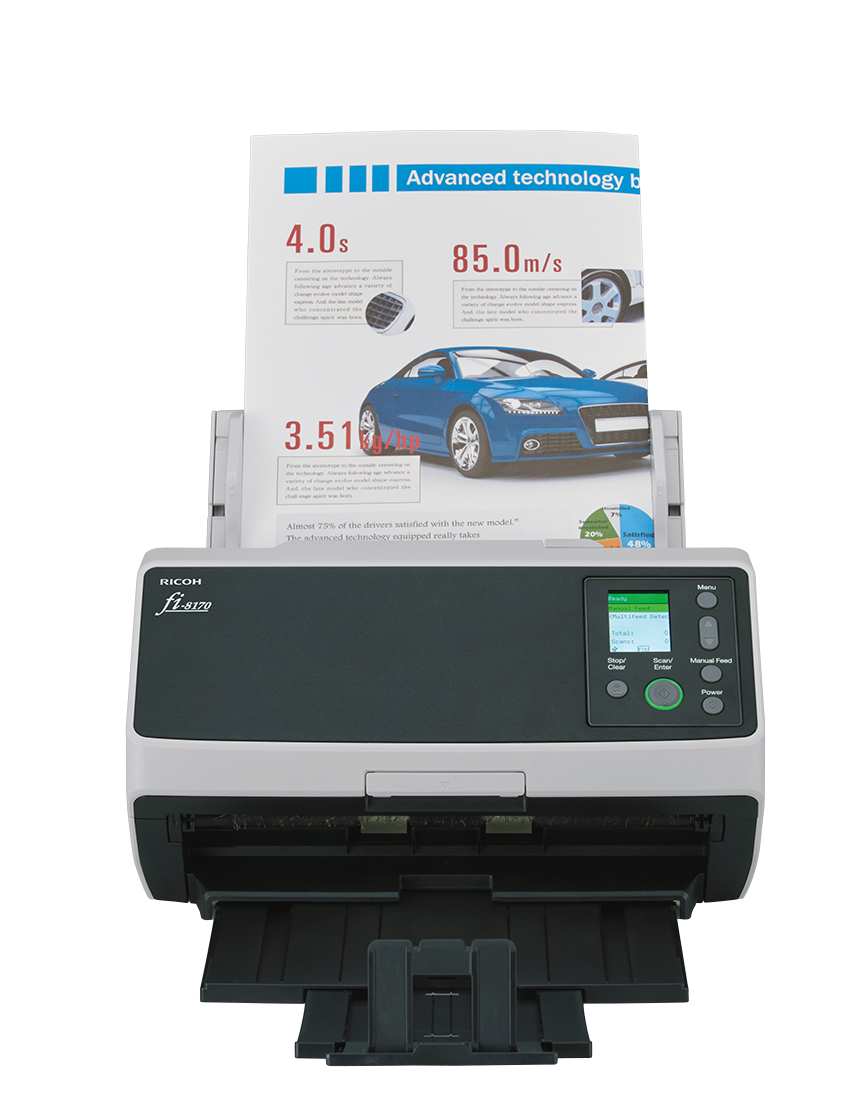 Ricoh fi-8170 A4 70ppm/140ipm Duplex ADF USB3.2 LED Desktop Workgroup Scanner -please purchase clover cable - Image 2