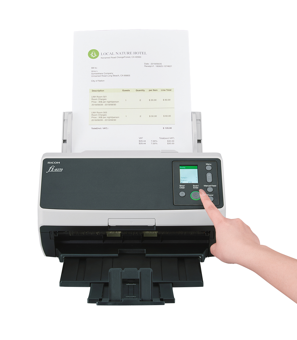 Ricoh fi-8170 A4 70ppm/140ipm Duplex ADF USB3.2 LED Desktop Workgroup Scanner -please purchase clover cable - Image 3
