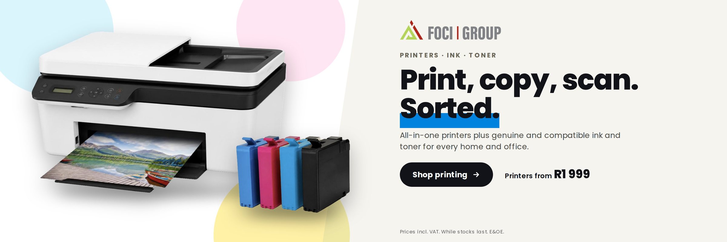 Printers, ink and toner