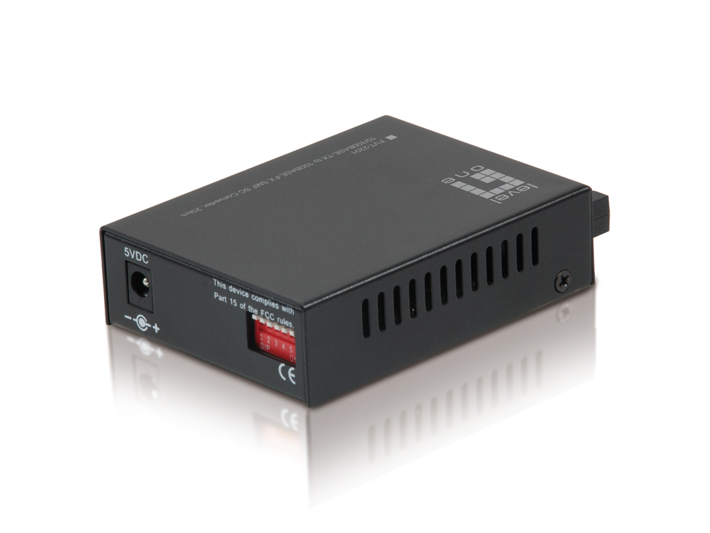 LevelOne FVT-2201 RJ45 to SC Fast Ethernet Single-Mode Media Converter 540676 - Image 2