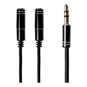 Gizzu 3-Pole Audio Splitter Cable – Black GAP35M2F