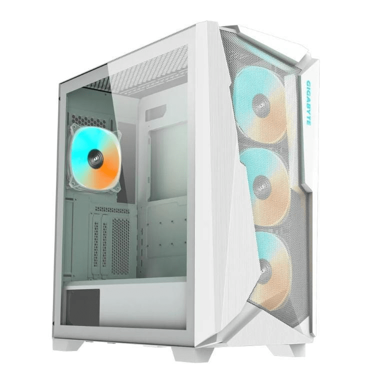 Gigabyte C301 Glass V2 Mid Tower Gaming PC Case White GB-C301GW V2