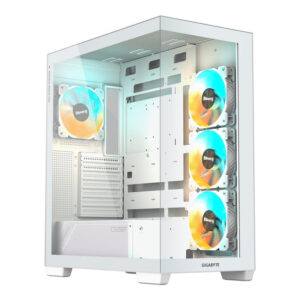 Gigabyte C500 Panoramic Stealth Ice Midi Tower PC Case White GB-C500PI ST