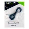 Gizzu 3.5mm Aux Male to Male Cable 1.5m Black Blue GCP35MM4