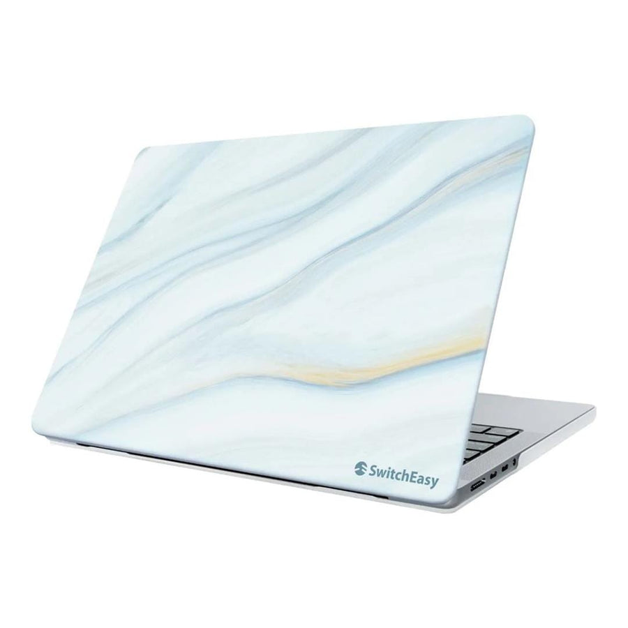 SwitchEasy Artist Marble 14-inch Hardshell Protective Notebook Case for MacBook Pro – Cloudy White