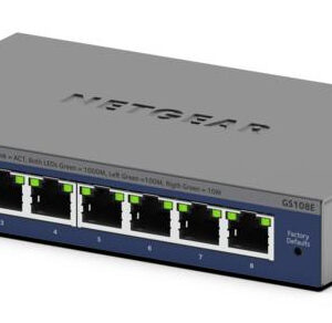 Netgear GS108E 5-port Gigabit Ethernet Easy Smart Managed Switch GS108E-400EUS