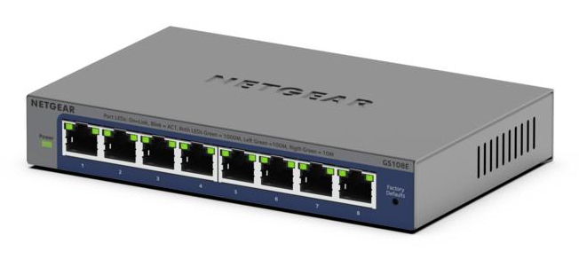 Netgear GS108E 5-port Gigabit Ethernet Easy Smart Managed Switch GS108E-400EUS