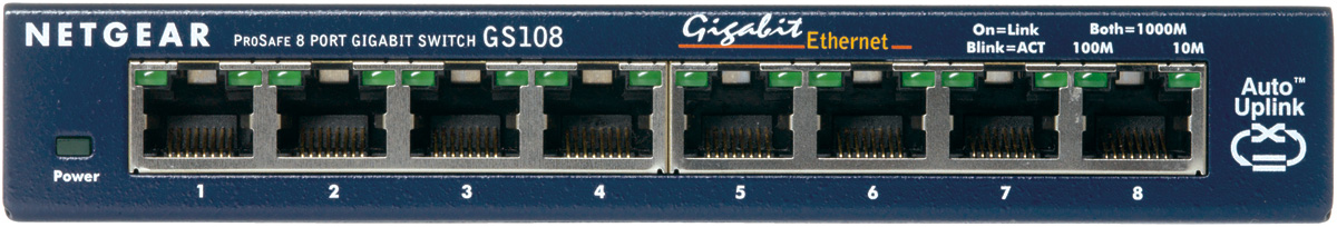 Netgear ProSafe 8-port Gigabit Desktop Switch Unmanaged GS108GE
