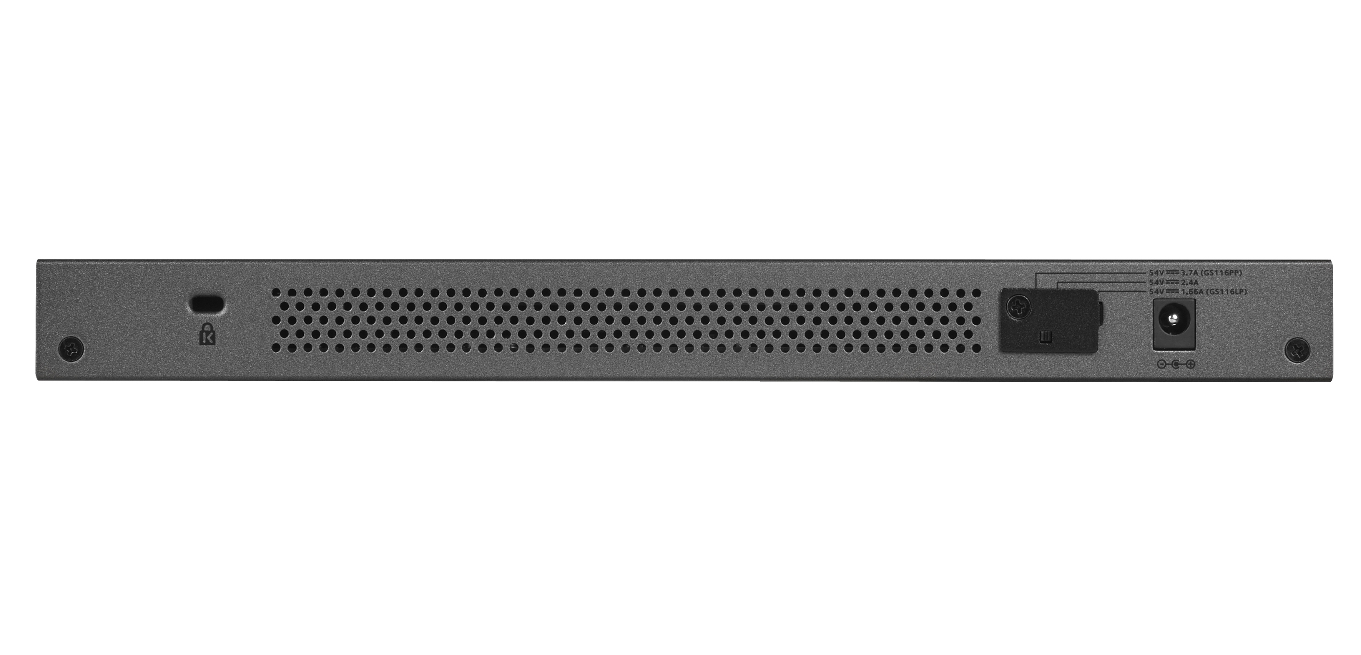 Netgear GS116PP Unmanaged Switch Gigabit Ethernet PoE Black GS116PP-100EUS - Image 2