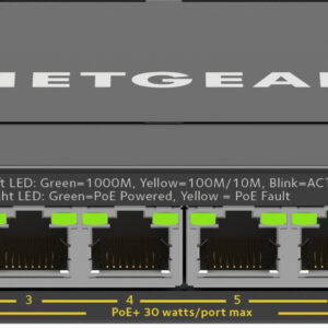 Netgear GS308EPP Managed Switch L2/L3 Gigabit Ethernet PoE Black GS308EPP-100PES