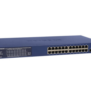 Netgear GS724TP-300EUS 24-Port Gigabit Ethernet PoE Smart Switch with 2 SFP Ports - Blue