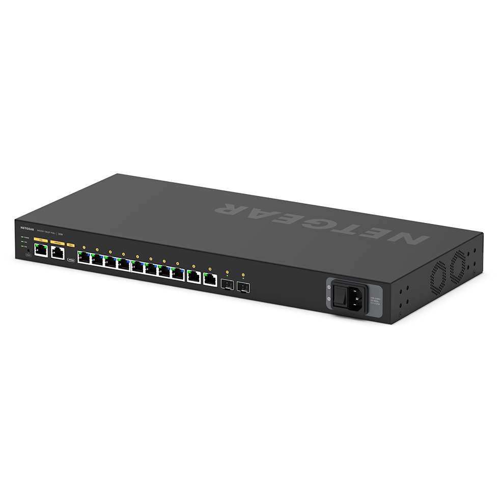 Netgear M4250-10G2F Managed Switch L2/L3 Gigabit Ethernet PoE 1U Black GSM4212P-100EUS - Image 2