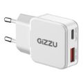 Gizzu 30W 2-port GaN Wall Charger White GWCCU30W