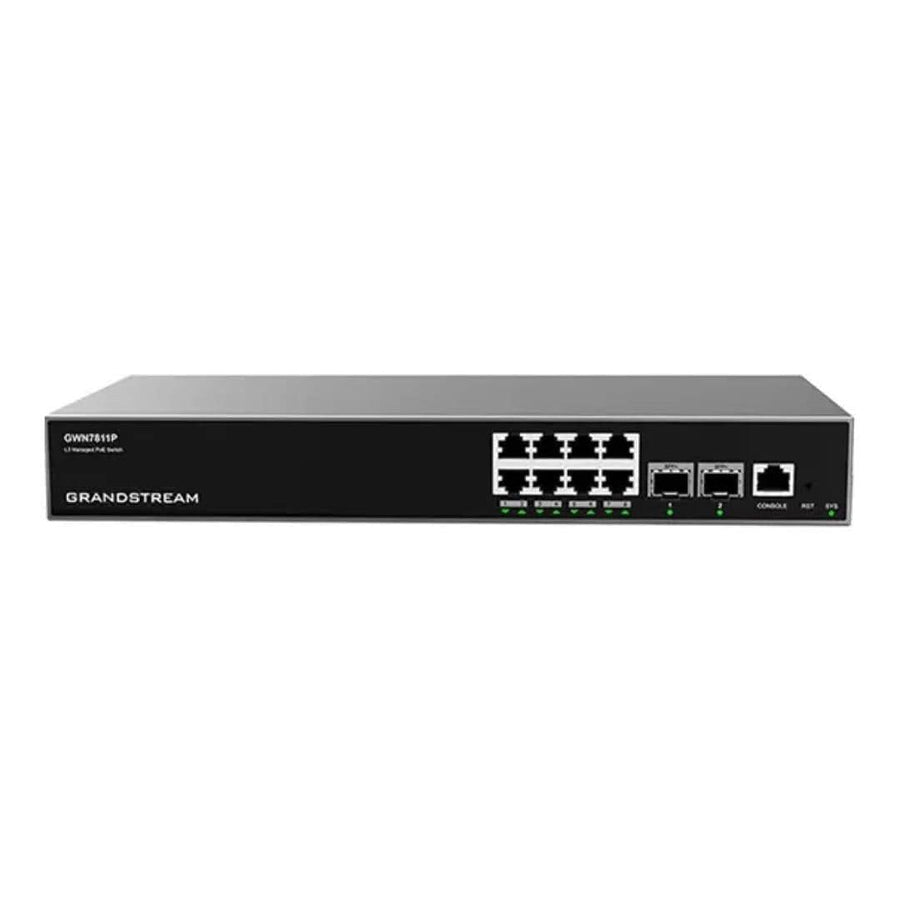 Grandstream Enterprise L3 8-port Managed GbE PoE++ Network Managed Switch 120W GWN7811P