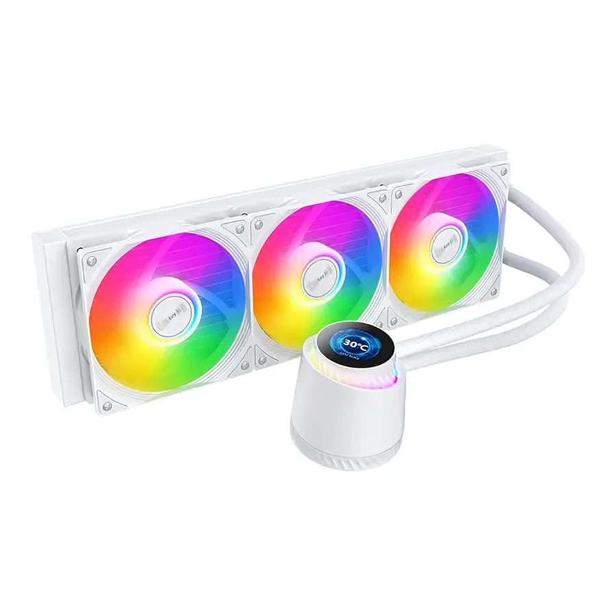 Huntkey GX360R Atlas Shark 360 ARGB AiO CPU Liquid Cooler – White