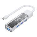 Unitek 4-in-1 USB-C Hub with 4-port USB-A Bi-Directional Hub with Detachable Cable White H1319AWH01