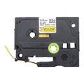 Brother HSE-621E 9mm Heat Shrink Tube Label - Black on Yellow