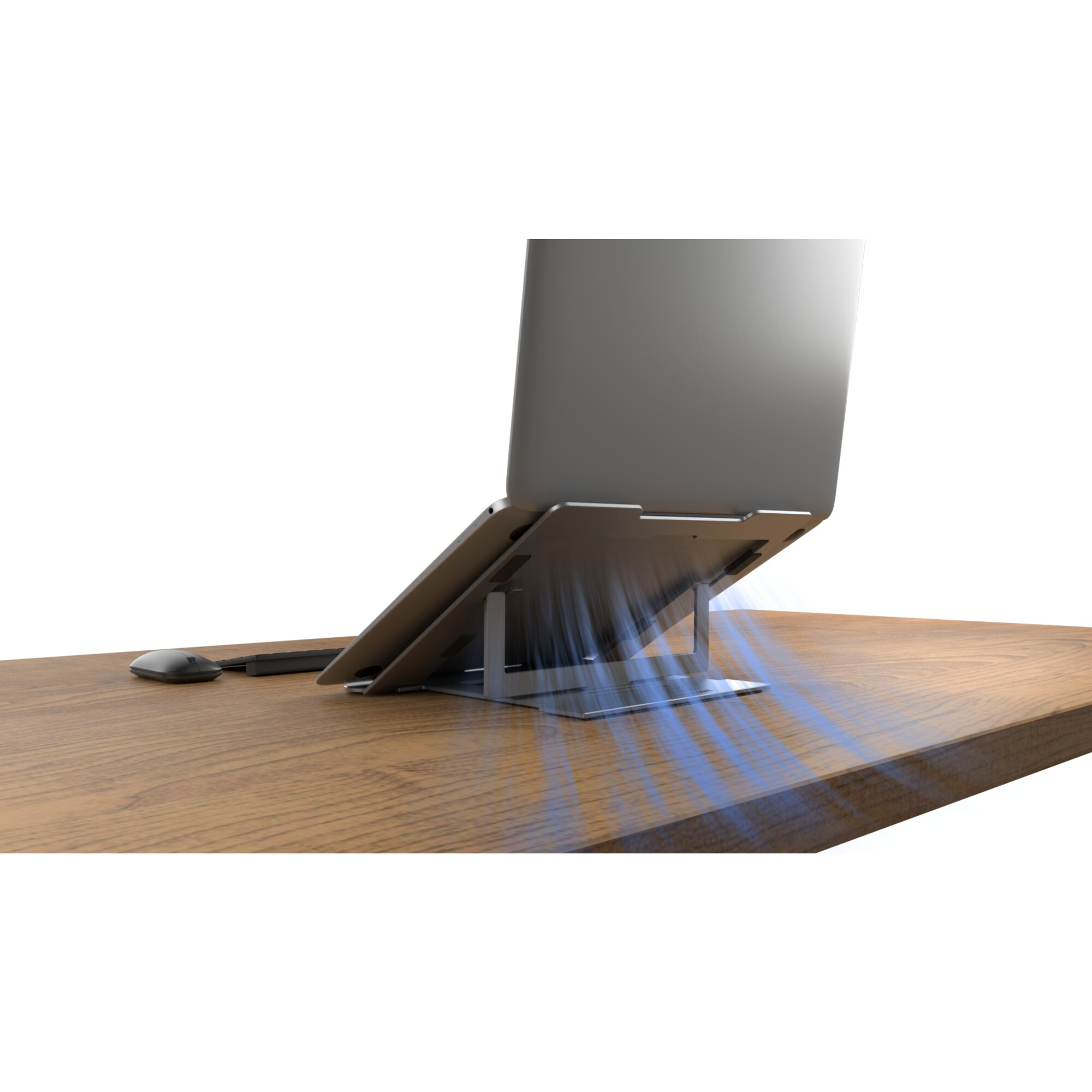 Kensington 12 to 16-inch Foldable Aluminum Easy Notebook Riser Silver K50417WW - Image 2