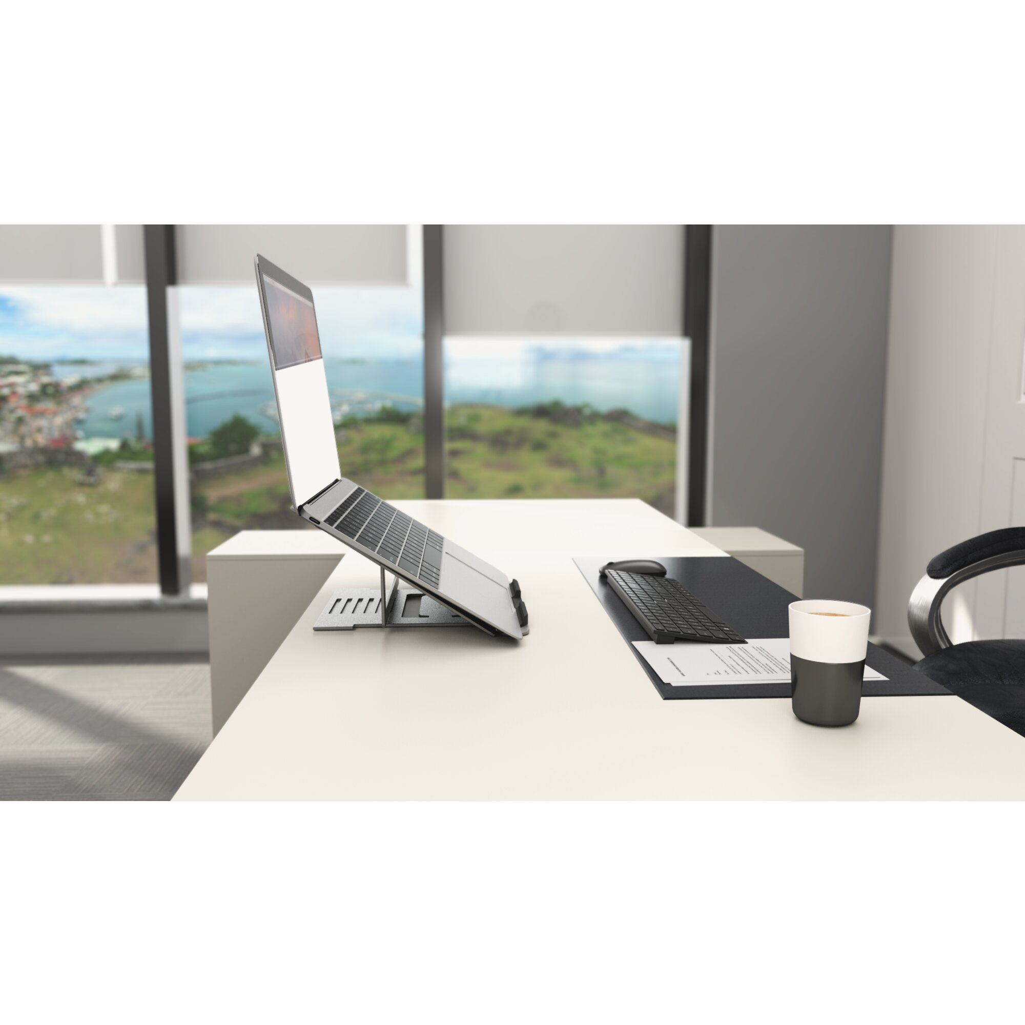 Kensington 12 to 16-inch Foldable Aluminum Easy Notebook Riser Silver K50417WW - Image 3
