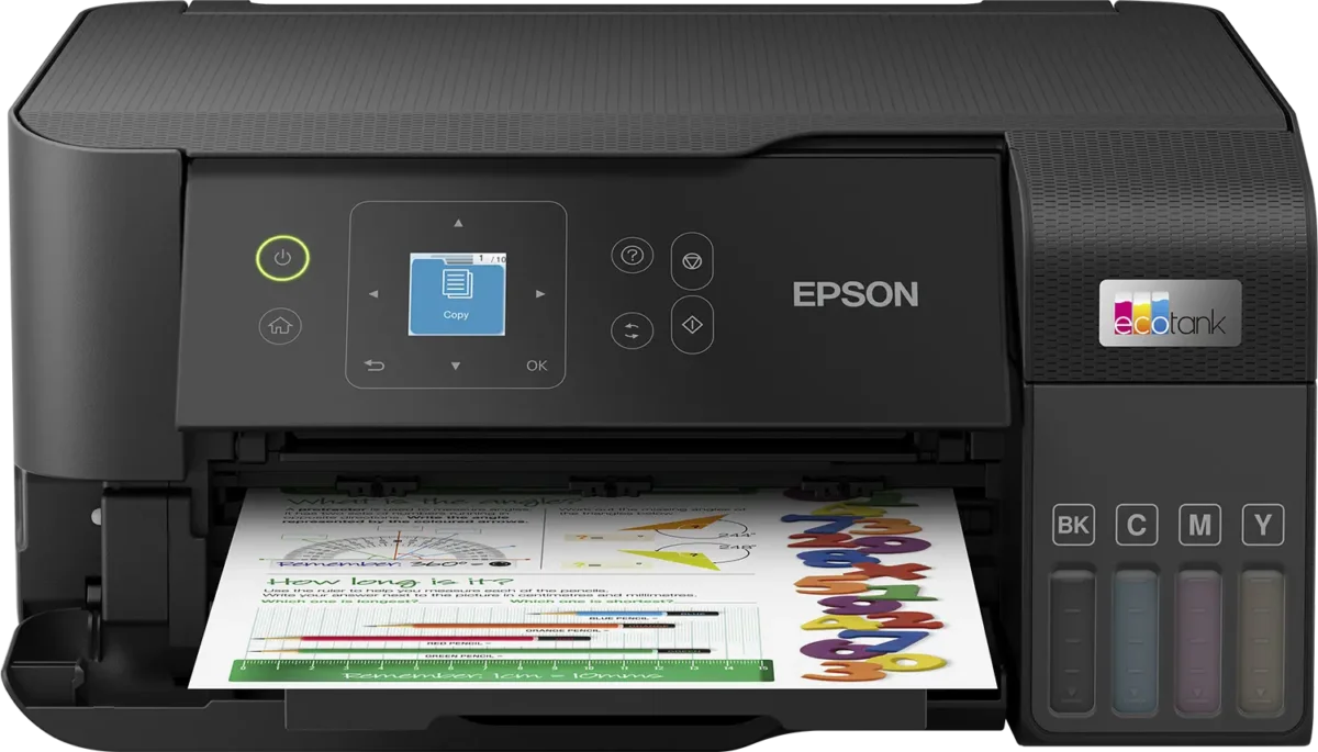 Epson 33ppm Mono 15ppm Colour A4 Print Scan Copy USB Wi-Fi/Wi-Fi Direct ManualDuplexPrint w/3.7cm LCD Screen incl 1 set of ink (2 x Black)