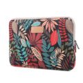 Tuff-Luv Lisen Botanical Forest 15-inch Canvas Notebook Sleeve Case - Black LEAFBLK15