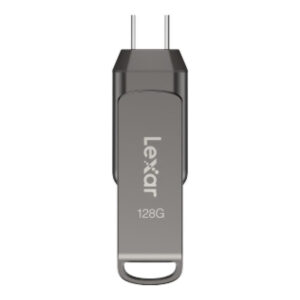 Lexar JumpDrive Dual Drive D400 128GB Type-C Flash Drive Grey LJDD400128G-BNQNG