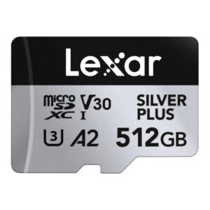 Lexar Silver PLUS 512GB MicroSD Memory Card LMSSIPL512G-BNANG