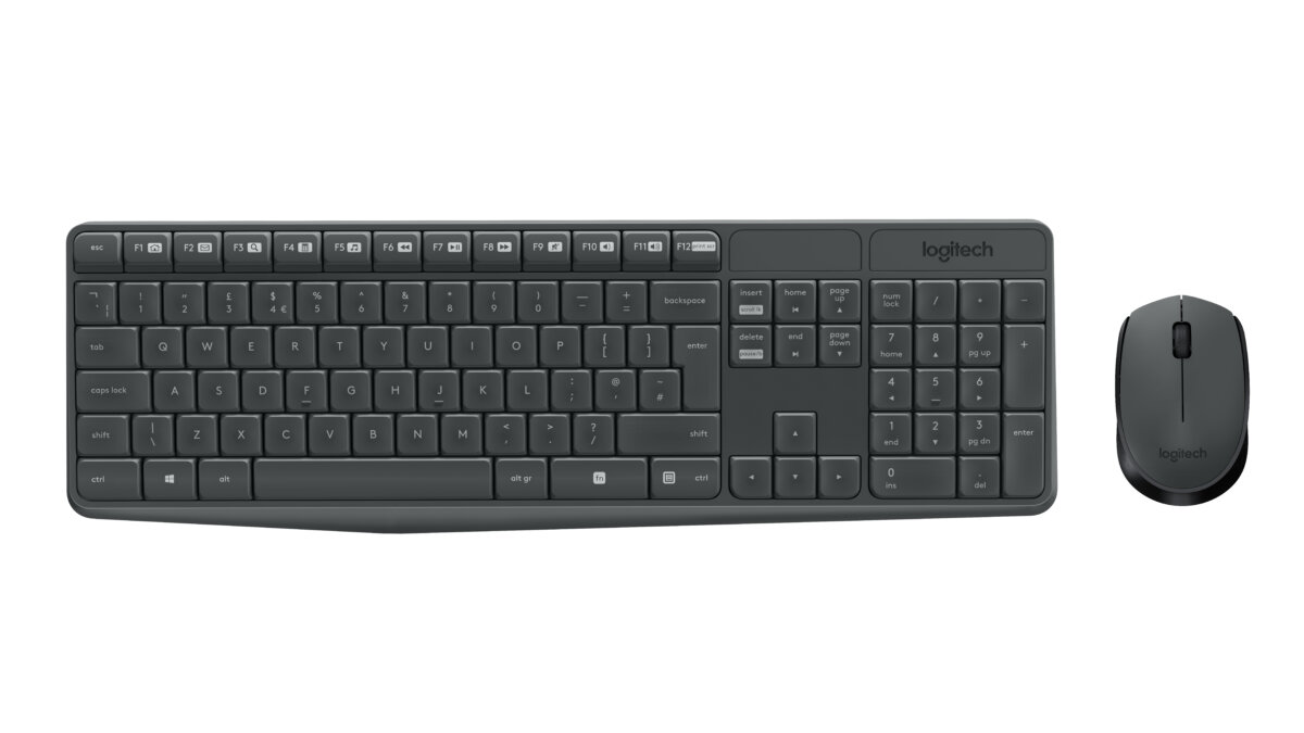 Logitech MK235 – Wireless Keyboard and Mouse combo – Graphite – USB