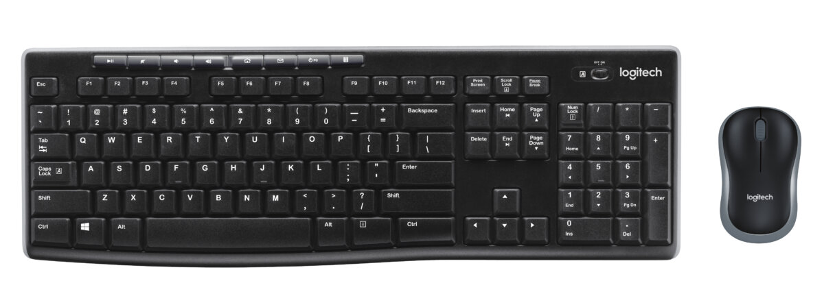 Logitech MK270 – Wireless Keyboard and Mouse combo – Black – USB