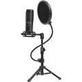Lorgar Voicer 721 USB Condenser Gaming Microphone with Tripod Stand Black LRG-CMT721