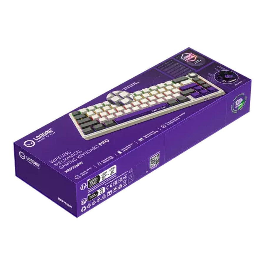 Lorgar KBP70MW Pro Wireless Mechanical Gaming Keyboard Beige LRG-KBP70MW-RT-US