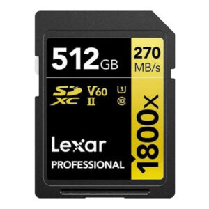 Lexar 1800x SD Professional 512GB SDXC Memory Card LSD1800512G-BNNNG