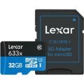 Lexar High-Performance 633x 32GB microSDXC UHS-I Memory Card with SD Adapter LXSDM63332A