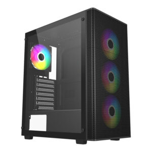 FSP M220-BA Mid-Tower ATX Gaming PC Case Black