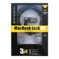 MacLocks Ledge 3-in-1 Security Combination Lock Kit MBPLDGCLKIT