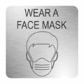 Parrot Face Mask Safety Sign 210x210mm Brushed ACP MEDSS02
