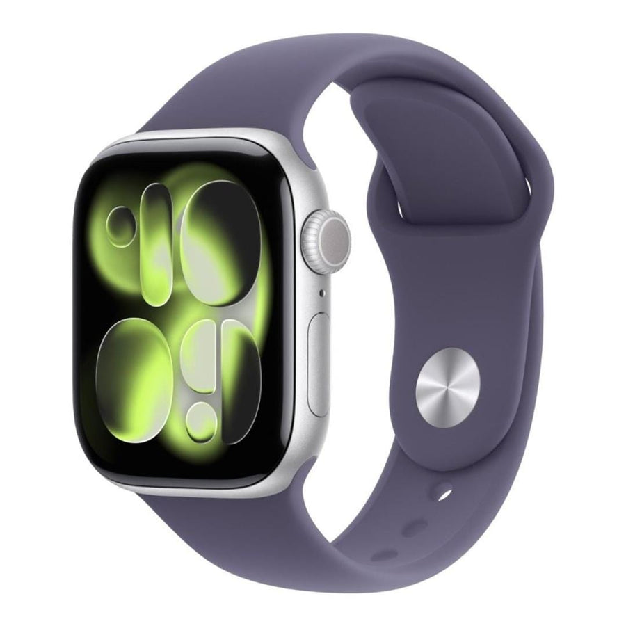 Apple Watch Series 11 GPS 42mm Silver Aluminium Case with Purple Fog Sport Band M/L MEU74AF/A